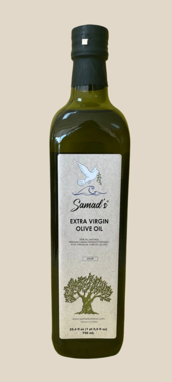 Samad's Turkish 100 % All Natural Extra Virgin Olive Oil 750 ML Glass